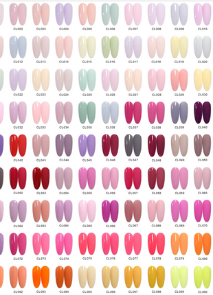 Nailway Acrylic Powder Color Chart 2025