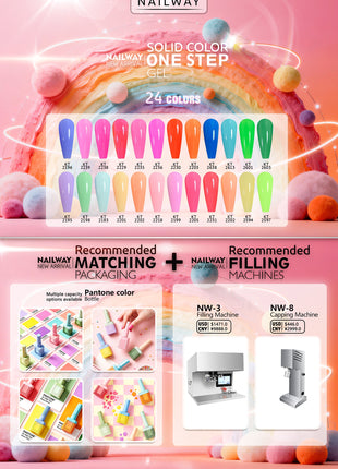Solid Color one step gel