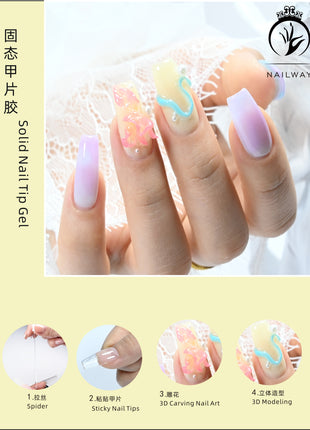 Nailway J015 New  Solid Nail Tip Gel