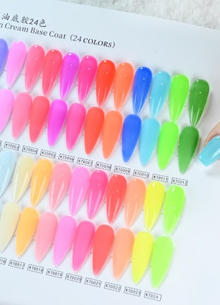 Nailway New Neon Cream Base Coat 24 Colors