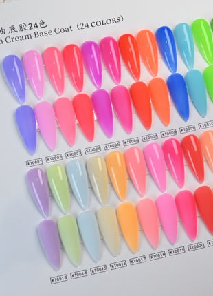 Nailway New Neon Cream Base Coat 24 Colors
