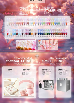 6 in 1  pat stamping gel