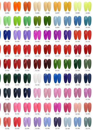 Nailway Acrylic Powder Color Chart 2025