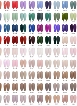 Nailway Acrylic Powder Color Chart 2025