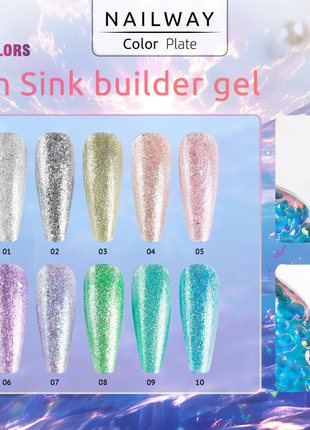 Nailway Fish Sink Builder Gel & 10 Colors